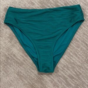 High wasted green bikini bottom
